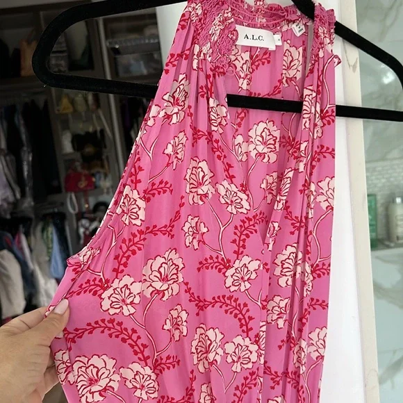 Gorgeous pink, red and white floral sleeveless dress from ALC - Picture 5 of 7